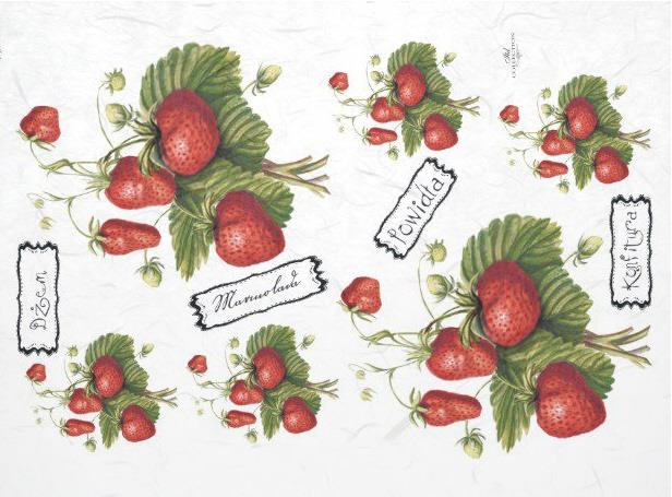 DECOUPAGE PAPIR RIŽIN A4, JAGODE