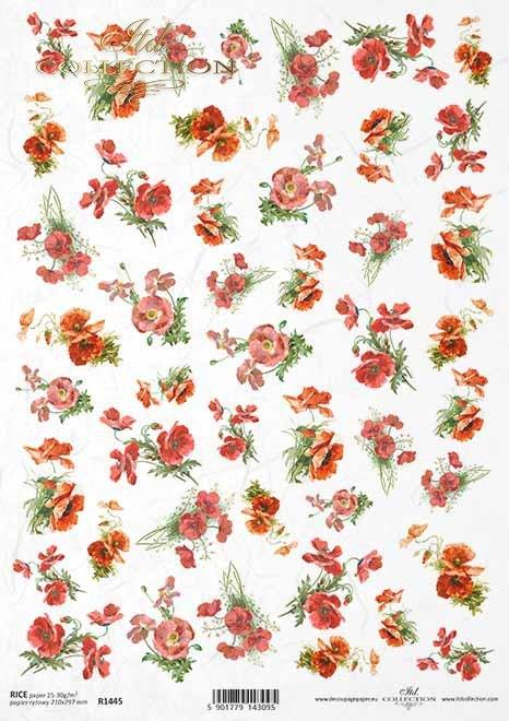 DECOUPAGE PAPIR RIŽIN A4, MAK