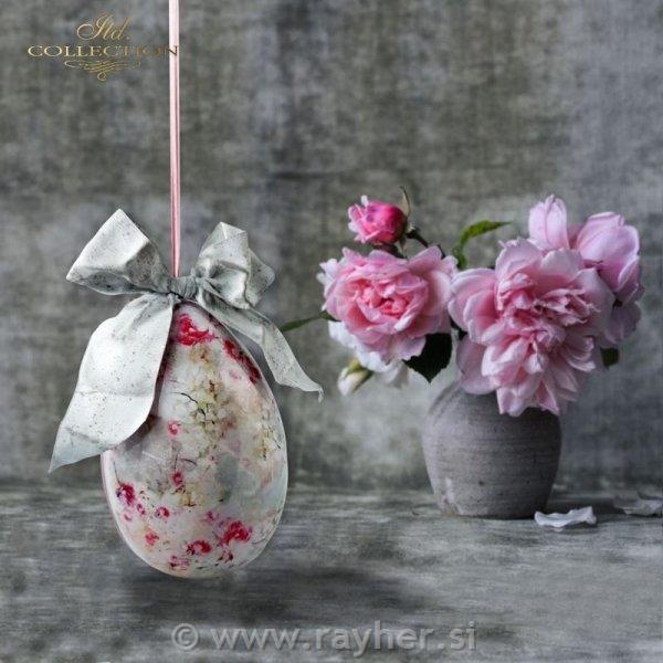 Decoupage papir, rižev A4, Pomlad shabby chick