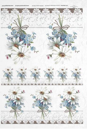 DECOUPAGE PAPIR RIŽIN A4, TRATINČICE&POTOČNICE