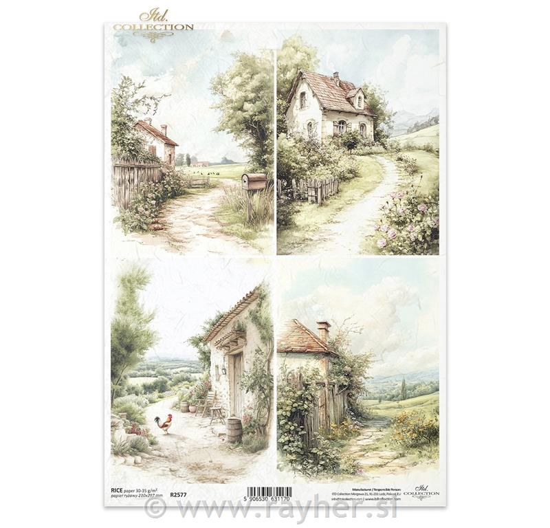 DECOUPAGE PAPIR RIŽIN A4