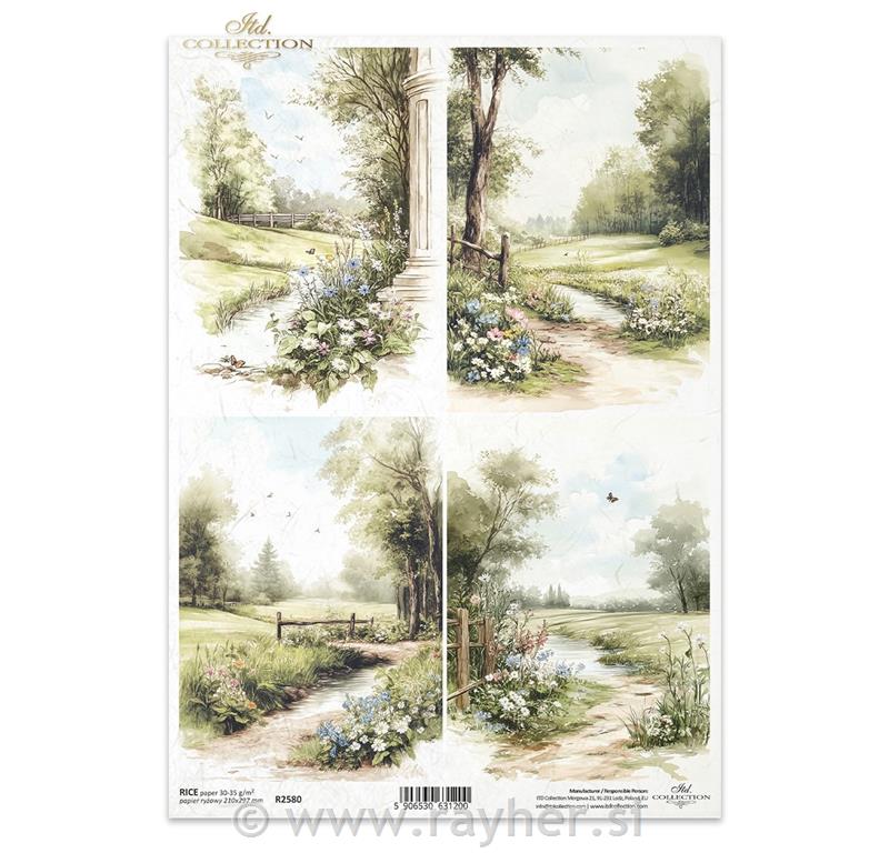 DECOUPAGE PAPIR RIŽIN A4
