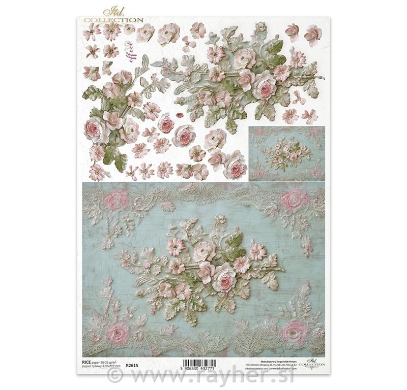 DECOUPAGE PAPIR RIŽIN A4