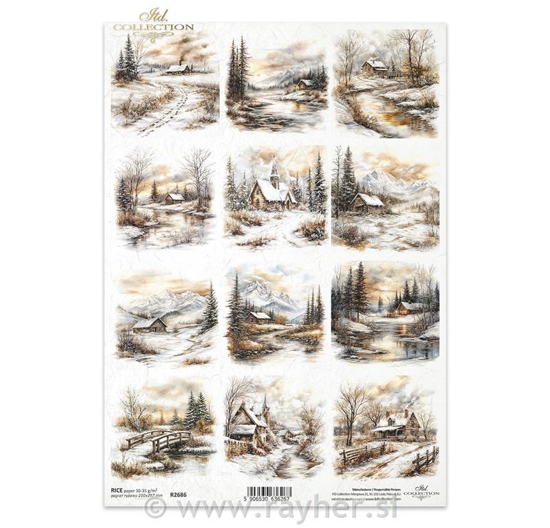 DECOUPAGE PAPIR RIŽIN A4