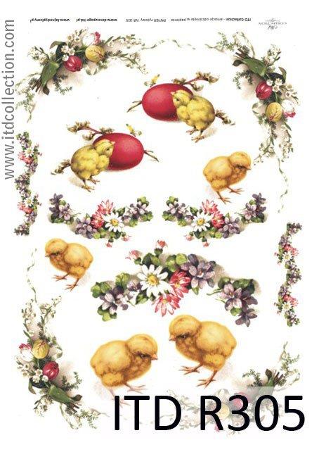 DECOUPAGE PAPIR RIŽIN A4, USKRS 14