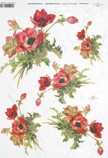 DECOUPAGE PAPIR RIŽIN A4, BUKET MAKA