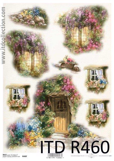 DECOUPAGE PAPIR RIŽIN A4, LIJETNA KUĆA