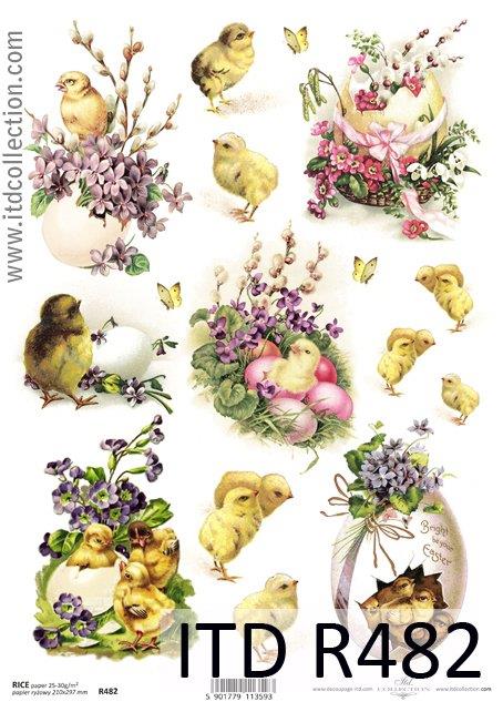 DECOUPAGE PAPIR RIŽIN A4, USKRS 8
