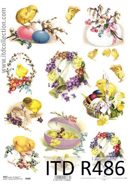 DECOUPAGE PAPIR RIŽIN A4, USKRS 5