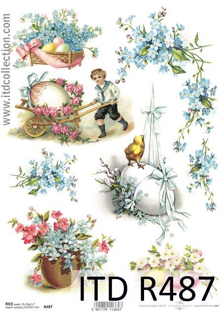 DECOUPAGE PAPIR RIŽIN A4, USKRS 4