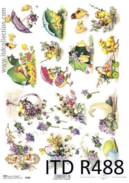 DECOUPAGE PAPIR RIŽIN A4, USKRS 3