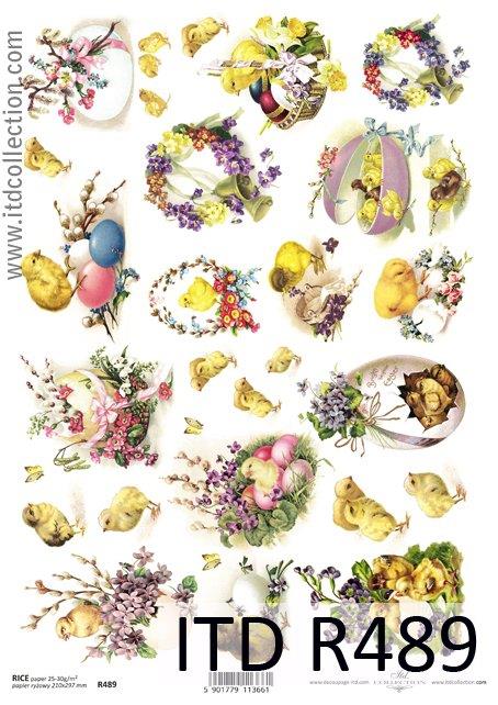 DECOUPAGE PAPIR RIŽIN A4, USKRS 1