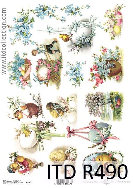 DECOUPAGE PAPIR RIŽIN A4, USKRS 2