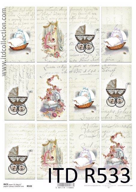 DECOUPAGE PAPIR RIŽIN A4,VINTAGE DJEČIJI