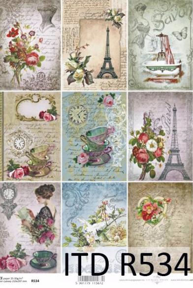 DECOUPAGE PAPIR RIŽIN A4, PARIS