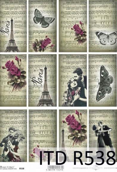 DECOUPAGE PAPIR RIŽIN A4, PARIS&NOTE