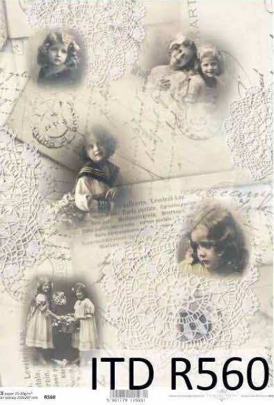 DECOUPAGE PAPIR RIŽIN A4, VINTAGE, ČIPKA