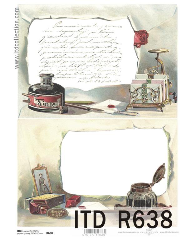 DECOUPAGE PAPIR RIŽIN A4, PISMO