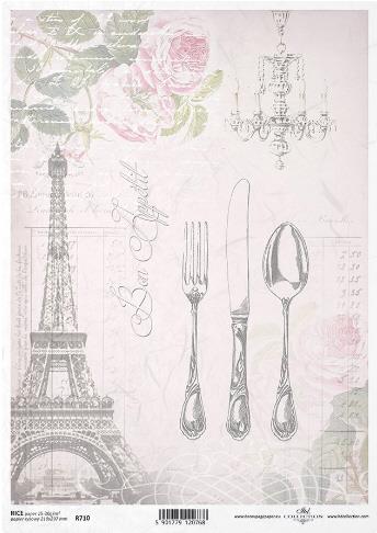 DECOUPAGE PAPIR RIŽIN A4, PARIZ