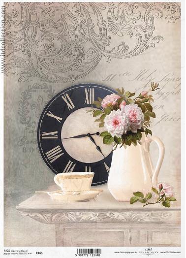 DECOUPAGE PAPIR RIŽIN A4, SAT&RUŽE