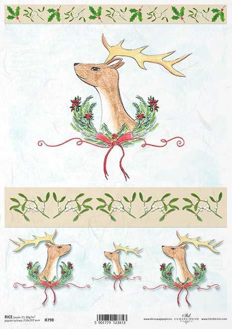 DECOUPAGE PAPIR RIŽIN A4, JELEN
