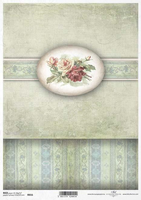 DECOUPAGE PAPIR RIŽIN A4, CVIJEĆE&ELEGANT