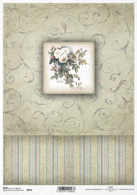 DECOUPAGE PAPIR RIŽIN A4, VINTAGE ELEGANT