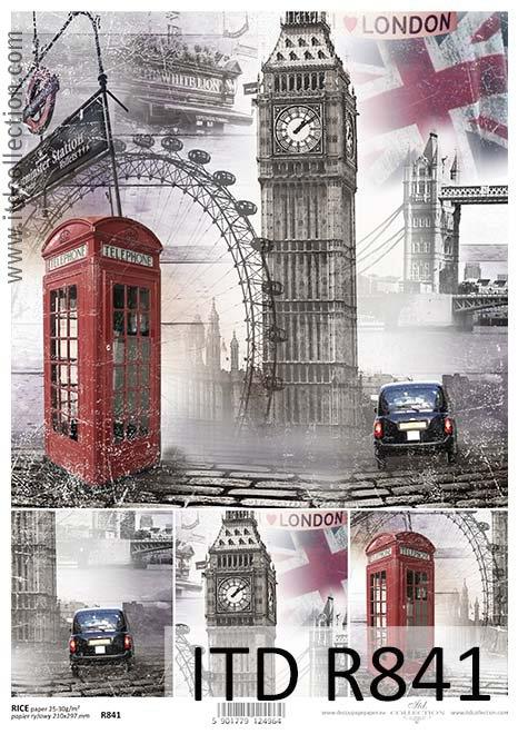 DECOUPAGE PAPIR RIŽIN A4, LONDON