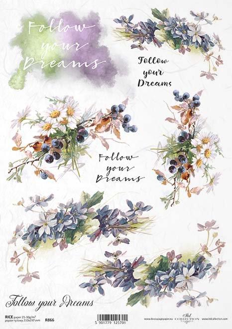 DECOUPAGE PAPIR RIŽIN A4, FOLLOW YOUR
