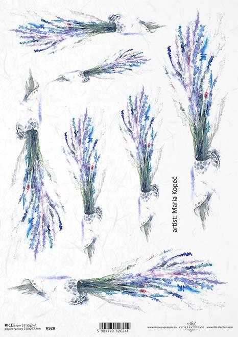 DECOUPAGE PAPIR RIŽIN A4, LAVANDA&PISMA