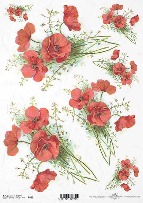 DECOUPAGE PAPIR RIŽIN A4, MAK
