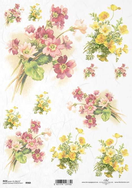 DECOUPAGE PAPIR RIŽIN A4, BUKETI
