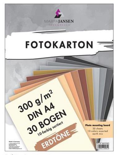 Fotokarton A4 zemljani tonovi set 30 lis10 boja po 3 lista