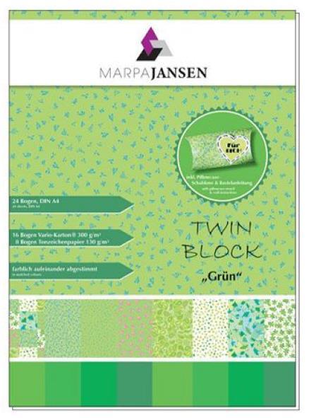 Set papira Twin Block A4 zeleni tonovi16x fotok. 300g + 8x tonp. 130g