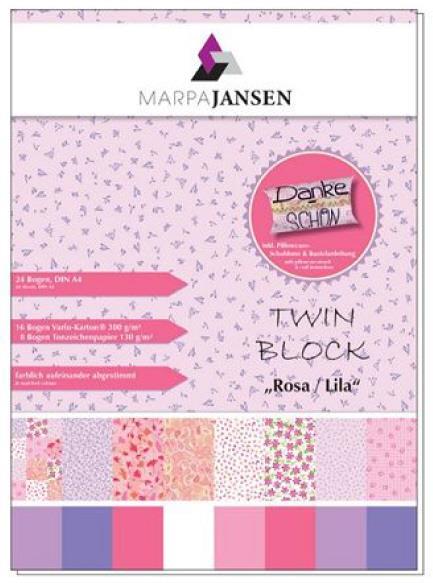 Set papira Twin Block A4 ljubičasti tono16x fotok. 300g + 8x tonp. 130g