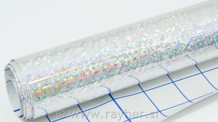 Holografska folija 0,5x1 m, srebrna