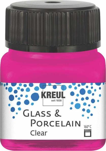 Boja za porculan i staklo, 20 ml, transparent, pink