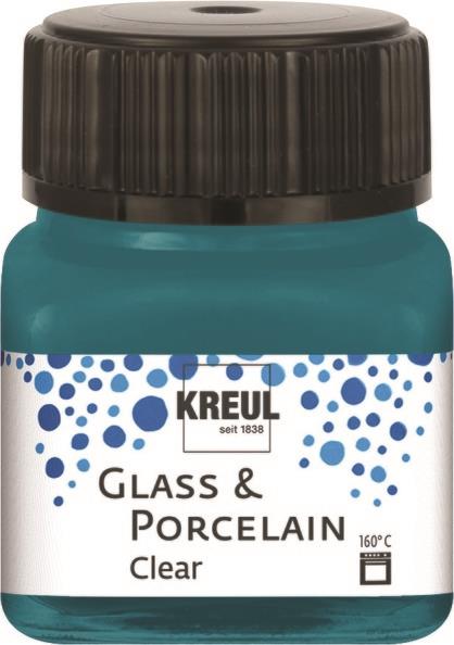 Boja za porculan i staklo, 20 ml, transparent, tirkiz