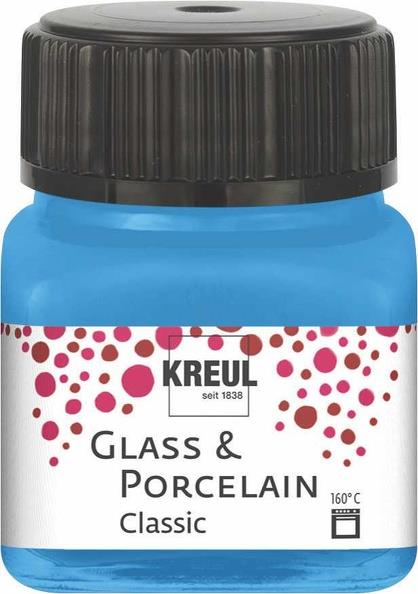 Barva za porcelan in steklo, 20ml, svetlo modra, pokrivna