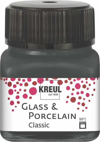 Barva za porcelan in steklo, 20ml, siva, pokrivna