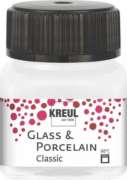 Boja za porculan i staklo, 20 ml, pokivna, biserno bijela