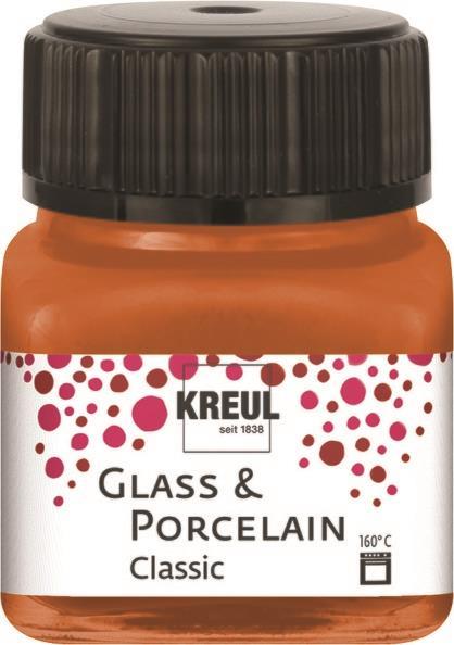 Barva za porcelan in steklo, 20ml, bakrena, pokrivna