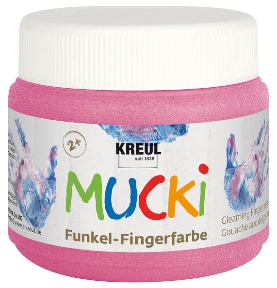 Boje za prste MUCKI 150 ml, metalno roza