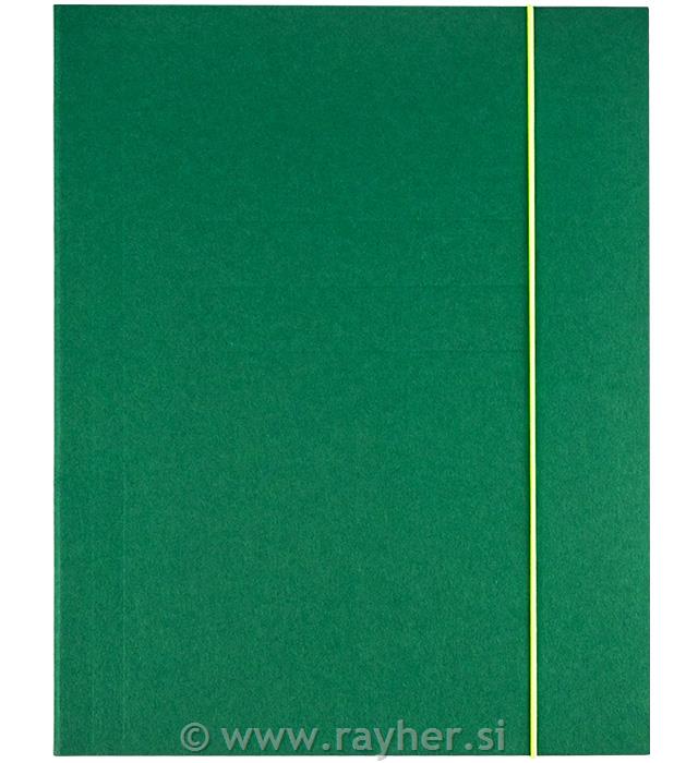 A4 mapa s gumicom, zelena