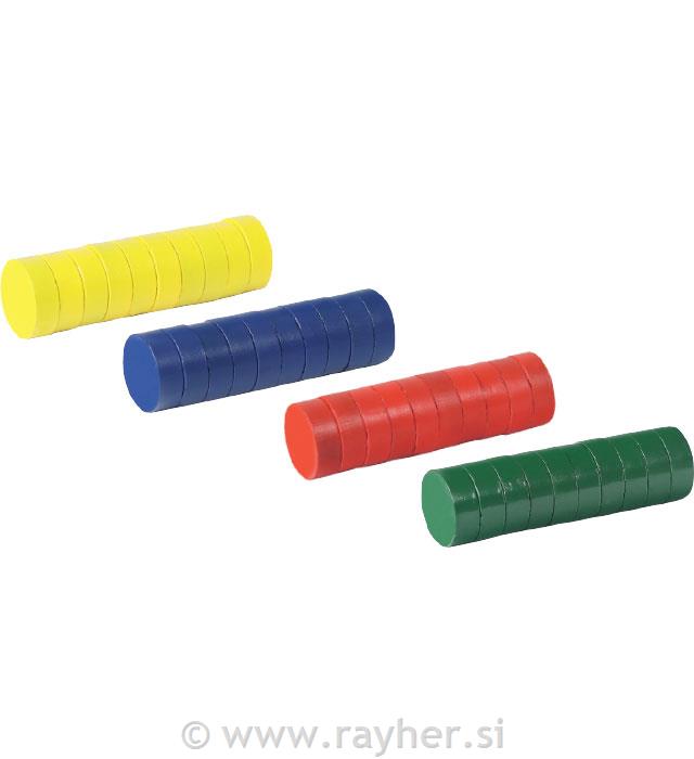 Magneti, bojani, set 40, 15mm