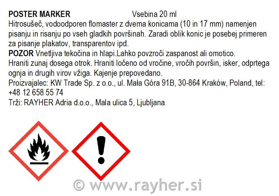POSTER Marker, crni