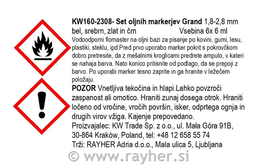 Marker uljni, set 4