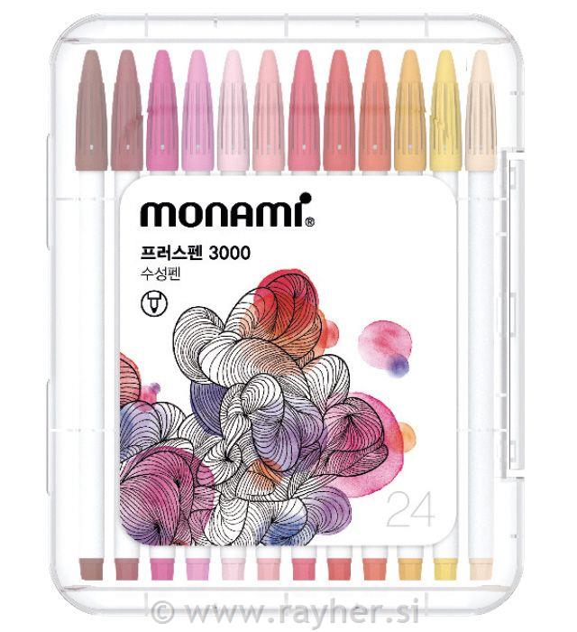 Flomastri Fineliner, Monami, 0,4 mm, set 24
