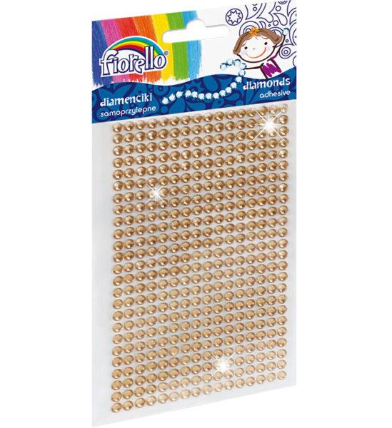 Kristali, samolepilni, svetlo bakreni, 5 mm