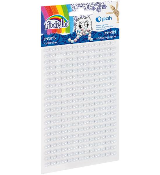 Pola perle, samolepljive, bijele